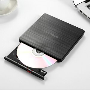 聯想（Lenovo）8倍速 USB2.0 外置光驅 外置DVD刻錄機 移動光驅 黑色(兼容Windows/蘋果MAC系統/GP70N)