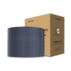 超五類網線【工程版0.5mm純銅線芯】CAT5e超5類8芯雙絞箱線 家裝寬帶非屏蔽監控305米 60547