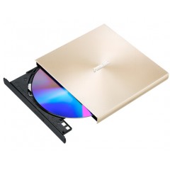 華碩(ASUS) 8倍速 外置DVD刻錄機 移動光驅 支持USB/Type-C接口 (兼容蘋果系統/SDRW-08U9M-U)-金色